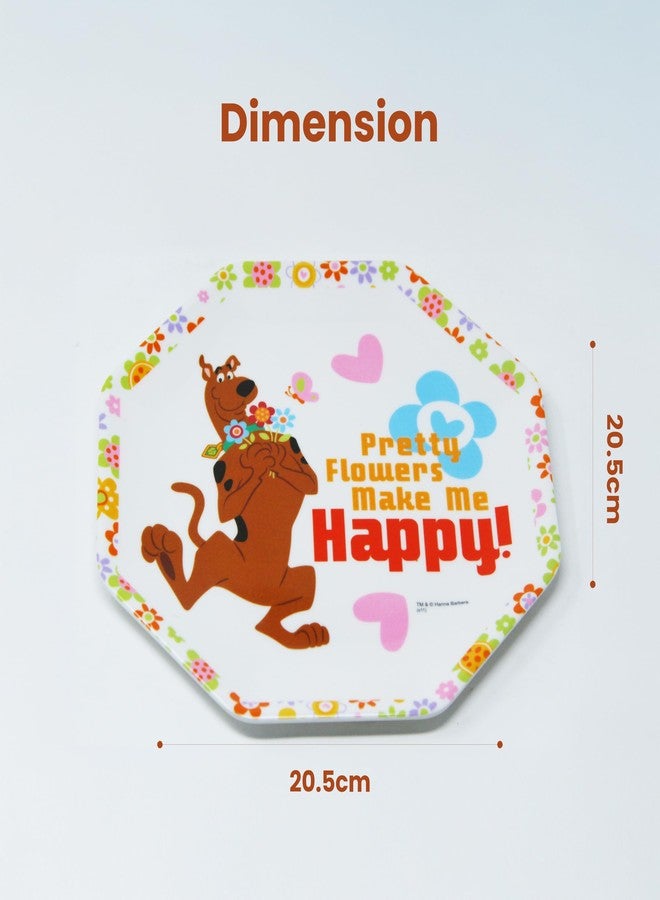 HOOM Eight Angle Melamine Plate for Kids - Printed Cartoon Character Design, Durable & BPA-Free, Ideal for Toddlers and Children (Scooby) - Image 4