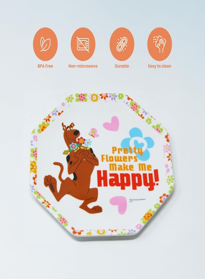 HOOM Eight Angle Melamine Plate for Kids - Printed Cartoon Character Design, Durable & BPA-Free, Ideal for Toddlers and Children (Scooby) - Image 5