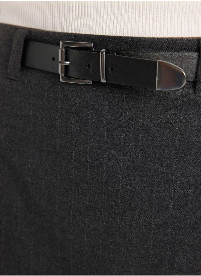 DeFacto A-Line Basic High-Waist Mini Classic Skirt