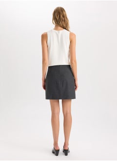 DeFacto A-Line Basic High-Waist Mini Classic Skirt  - Image 2