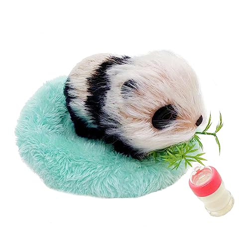 VOLOBE Silicone Panda 5 Inches Soft Mini Realistic Animal Toy as Silicone Piglet Companion with Sleeping Pad Accessories for Kids Boy Girl Birthday Panda - Image 1