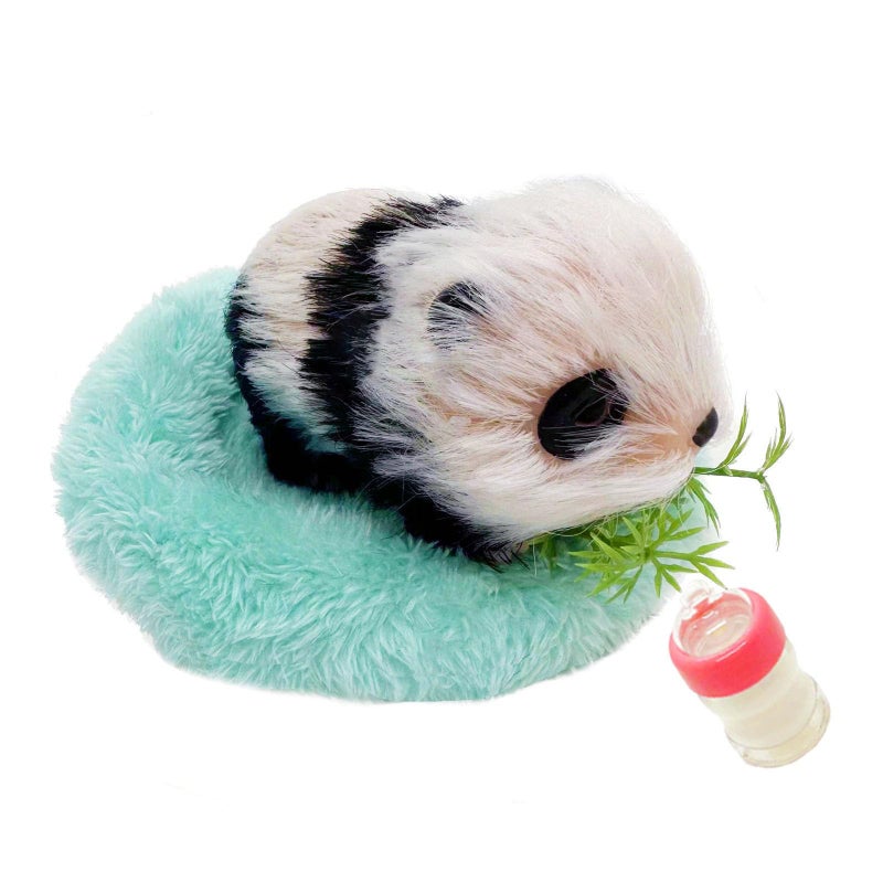 VOLOBE Silicone Panda 5 Inches Soft Mini Realistic Animal Toy as Silicone Piglet Companion with Sleeping Pad Accessories for Kids Boy Girl Birthday Panda - Image 3