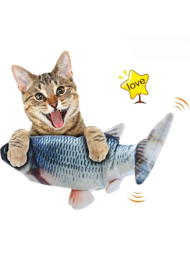 jaexest Realistic Flopping Cat Kicker Fish Toy, Wiggle Motion Interactive Toy with Catnip, Plush Kitten Toy for Exercise & Entertainment - Image 1