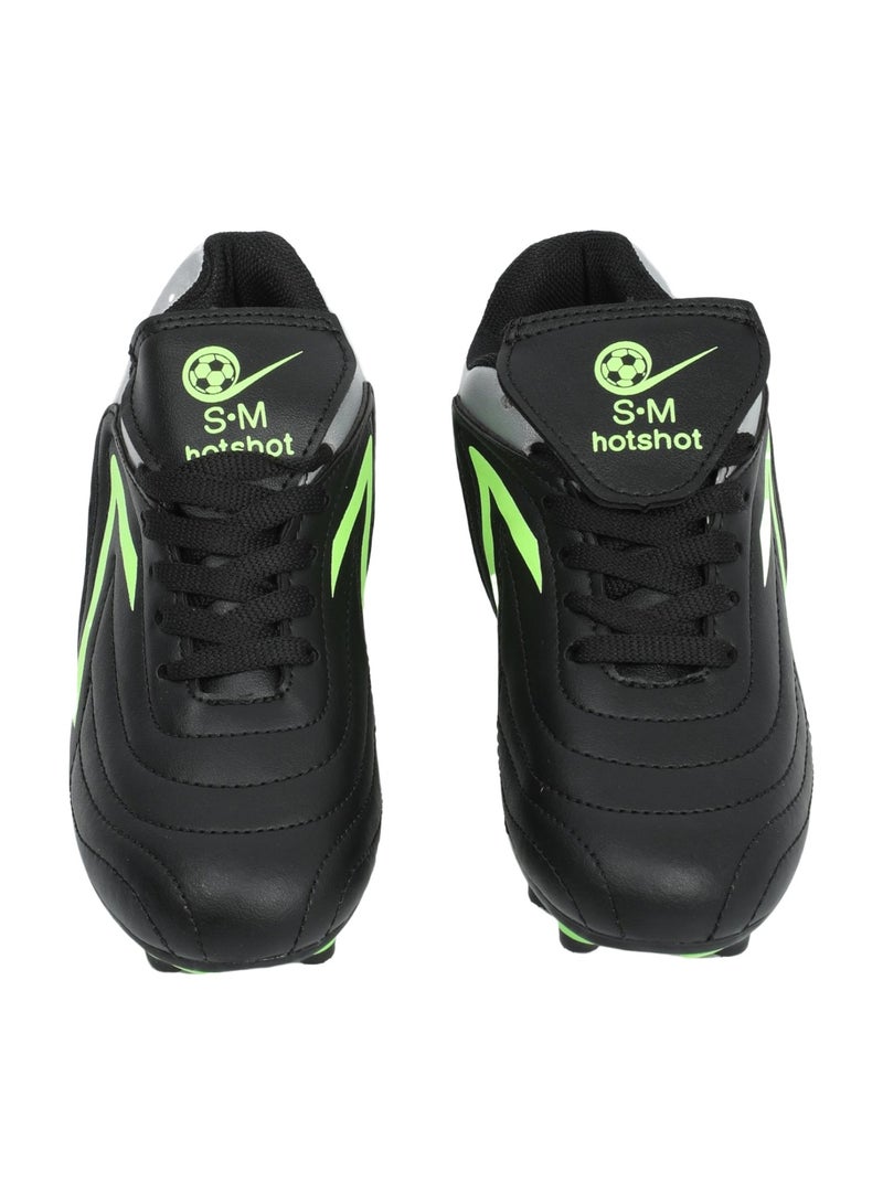 HOTSHOT حذاء كرة قدم للأطفال – مسامير تثبيت للأرض العشبية والصناعية، المقاسات من 31 إلى 36 - Image 1