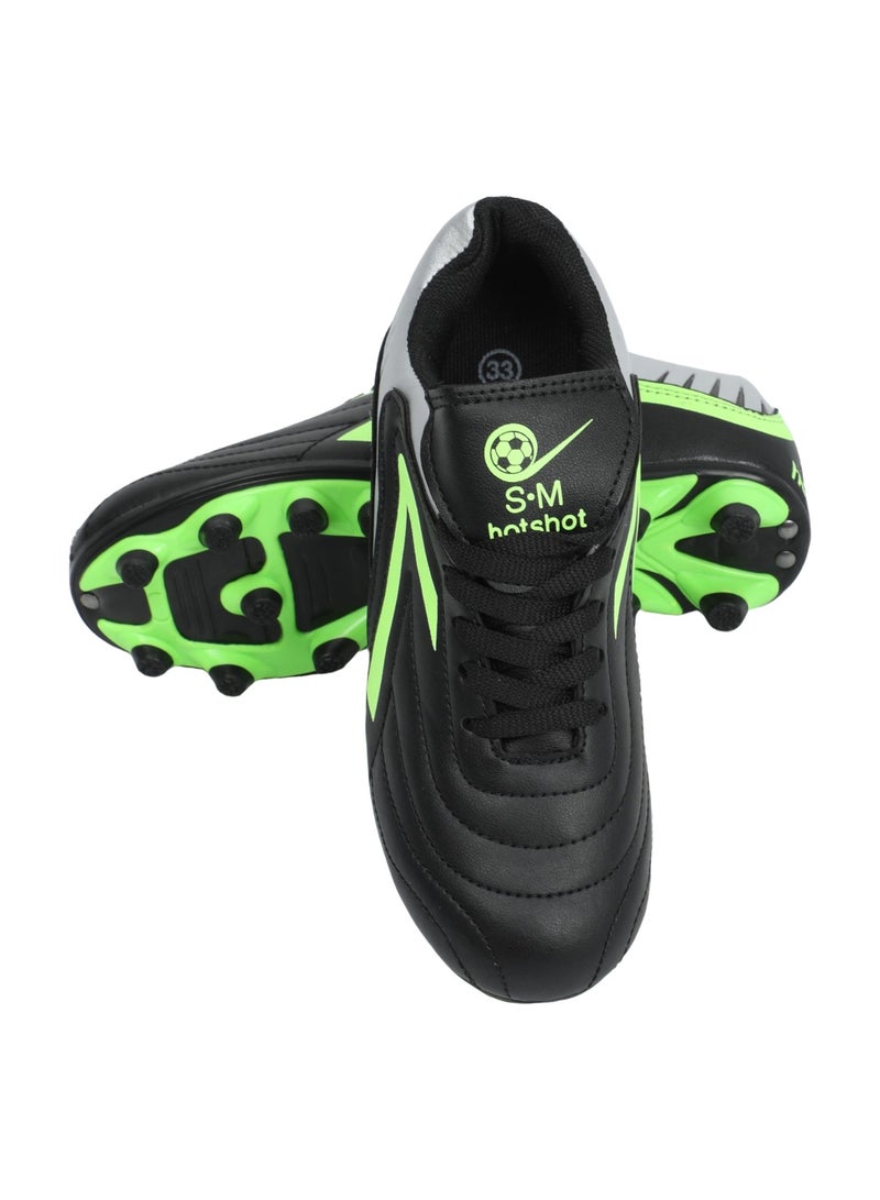 HOTSHOT حذاء كرة قدم للأطفال – مسامير تثبيت للأرض العشبية والصناعية، المقاسات من 31 إلى 36 - Image 3