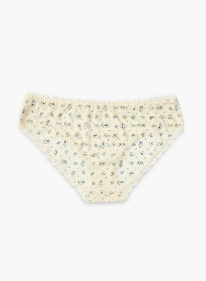 سبلاش فيڤ Bikini Briefs Mid Rise Floral Print