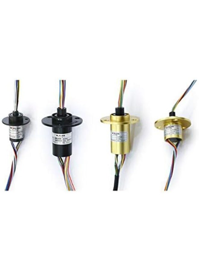 Taidacent Small slip Ring Conductive Ring Miniature Rotating Conductive Slip Ring 2 4 6 8 10 12 24 Road Cap Slip Ring (24 Wire 2A OD 22mm Plastic) - Image 1