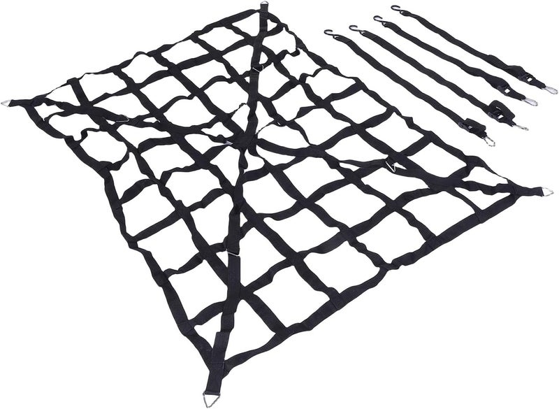 Cargo Net, High Load Capacity 1100lbs Tear Proof Design with Adjustable Cam Buckles and S Hooks for Pickup Truck Bed Trailer SUV Boat (66" x 50") - Image 1