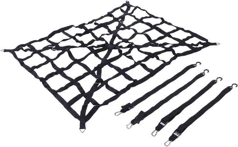 Cargo Net, High Load Capacity 1100lbs Tear Proof Design with Adjustable Cam Buckles and S Hooks for Pickup Truck Bed Trailer SUV Boat (66" x 50") - Image 5