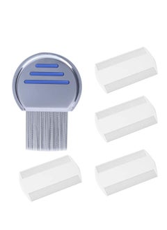 Y&D 5 Pieces Pet Lice Combs Grooming Flea Comb Tear Stain for Removal Dandruff, Hair Stain, Nit  - Image 1