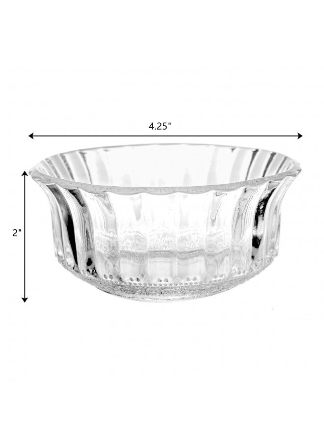 Frcctre 16 Pack 4 Inch Glass Bowls, 8.5 Oz Mini Glass Prep Bowls Salad Bowls Dessert Bowls Candy Bowl Serving Bowls for Kitchen Prep, Dessert, Dips, Candy, Nuts, Snack - Dishwasher Safe - Image 2