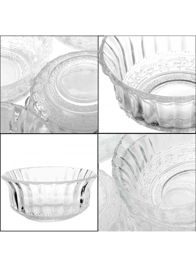 Frcctre 16 Pack 4 Inch Glass Bowls, 8.5 Oz Mini Glass Prep Bowls Salad Bowls Dessert Bowls Candy Bowl Serving Bowls for Kitchen Prep, Dessert, Dips, Candy, Nuts, Snack - Dishwasher Safe - Image 3