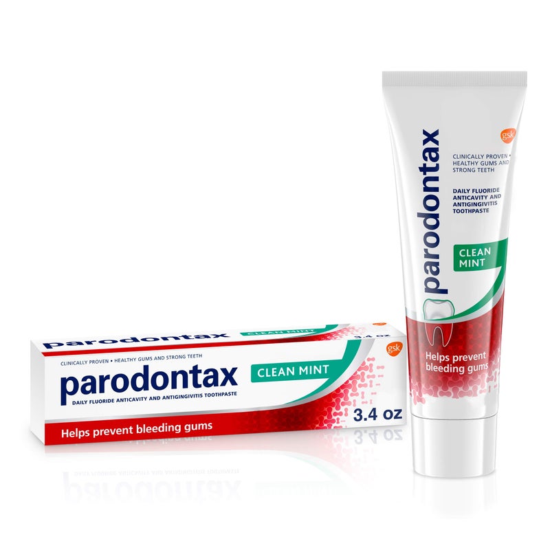 Parodontax Toothpaste for Bleeding Gums, Gingivitis Treatment and Cavity Prevention, Clean mint - 3.4 Ounces - Image 1