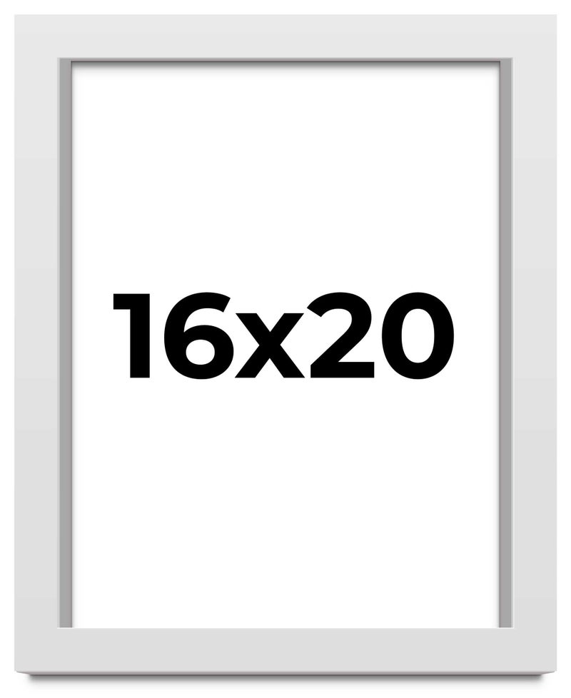 CountryArtHouse 16x20 Shadow Box White Solid Pine Wood Display Frame with AcidFree Backing UV Acrylic Hanging Hardware with 075 Usable Depth and 075 Frame Moulding Width - Image 1