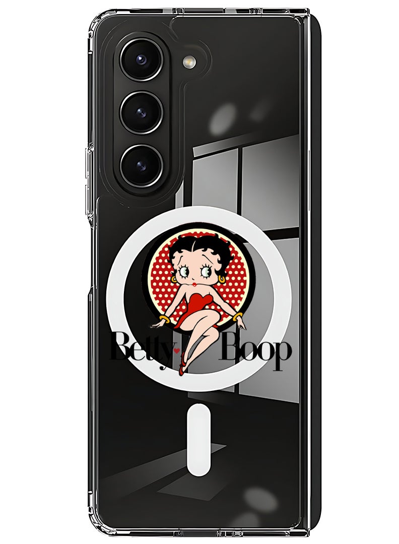 Theodor Magnetic Case for Samsung Galaxy Z Fold 6 Compatible with MagSafe Wireless Charging, Shockproof Phone Bumper Cover Betty Boop - Image 1