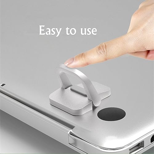 PAGALY Alloy Steel 2PCS Portable Keyboard Riser, Self-Adhesive Mini Laptop Stand Invisible Computer Keyboard Stand for All Laptops Computer Tablets, Foldable Laptop Feet with Anti-Slip Silicone - Image 2