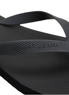 TOMMY JEANS Men's Beach Sandals - Faux Leather, Black  - Image 5