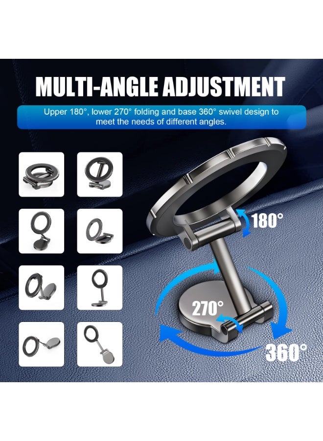 حامل هاتف مغناطيسي لاسلكي للسيارة مع تثبيت قوي – قاعدة قابلة للدوران 360° للوحة القيادة، حامل آمن للهاتف الذكي بدون استخدام اليدين - Image 3