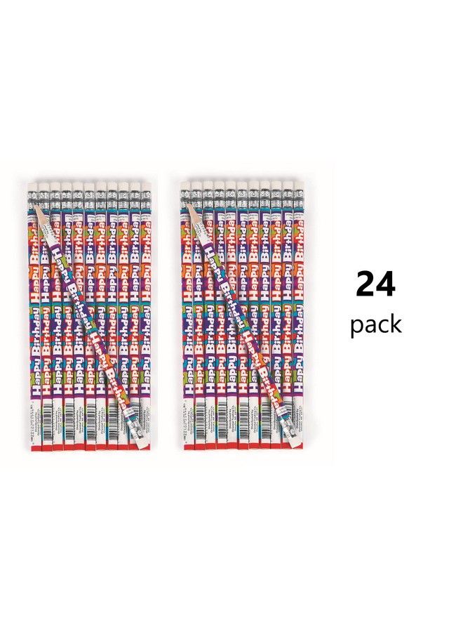 Fun Express Happy Birthday Pencils Bulk Set Of 24 For Teachers And Students Classroom Supplies Rewards Handouts And Party Favors - Image 5