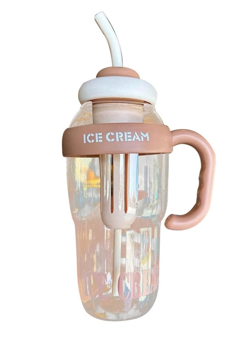 زجاجة مياه أنيقة بغطاء محكم وتصميم آيس كريم، مصفاة داخلية ونكهات طبيعية – ألوان وأشكال عشوائية تنعش يومك - Image 2