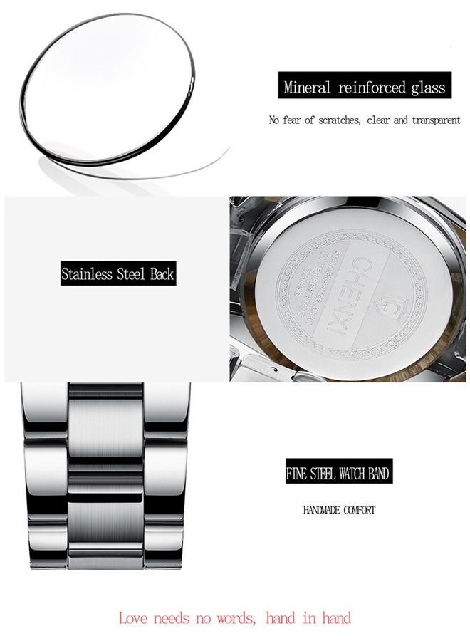 Chenxi ساعة يد كلاسيكية نسائية باللون الفضي/الأخضر - Image 5