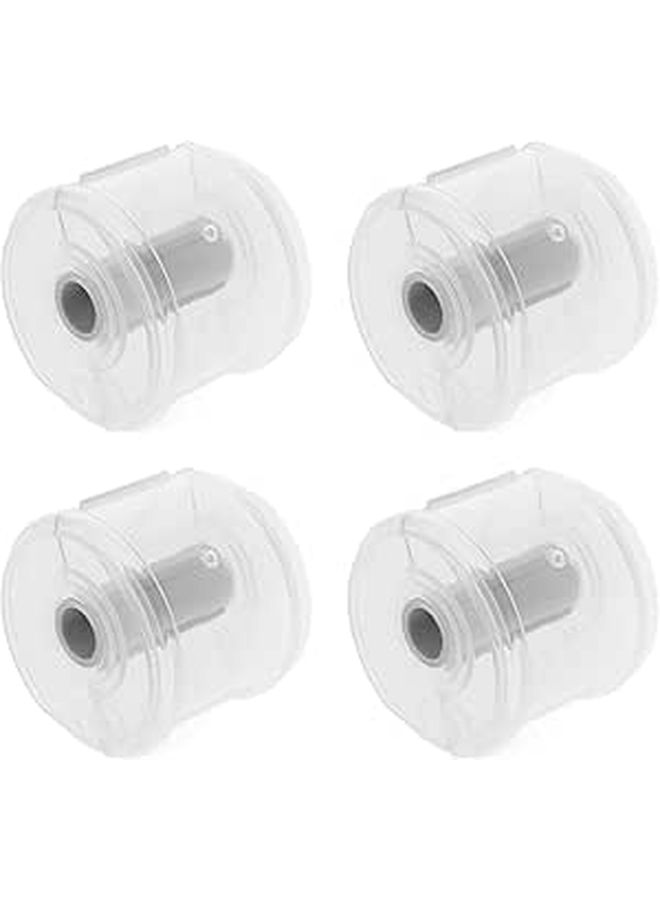 4pcs Round Roll Tape Dispensers With Cutter 6.5x6.5x5.5cm Portable Plastic Household Tape Holders For Office And Craft Use - Image 1