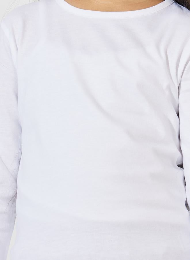 ستايلي تيشيرت اساسي سادة بأكمام طويلة - Image 3
