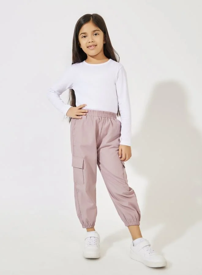 ستايلي تيشيرت اساسي سادة بأكمام طويلة