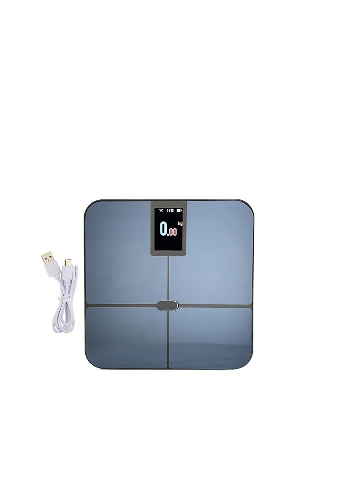 مقياس ذكي لوزن الجسم ونسبة الدهون، شاشة LED كبيرة قابلة لاعادة الشحن، مقياس وزن واي فاي 400 باوند - Image 3