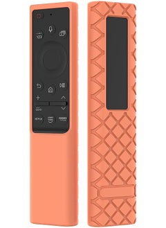 erorex Silicone Remote Control Sleeve For Samsung Bn59 01357A Bn59 01363A 01311B Remote Anti Slip Back Cover For Solar Cell Remote Control Protective Case For Samsung Qled 4K 8K Smart Tv Orange  - Image 1