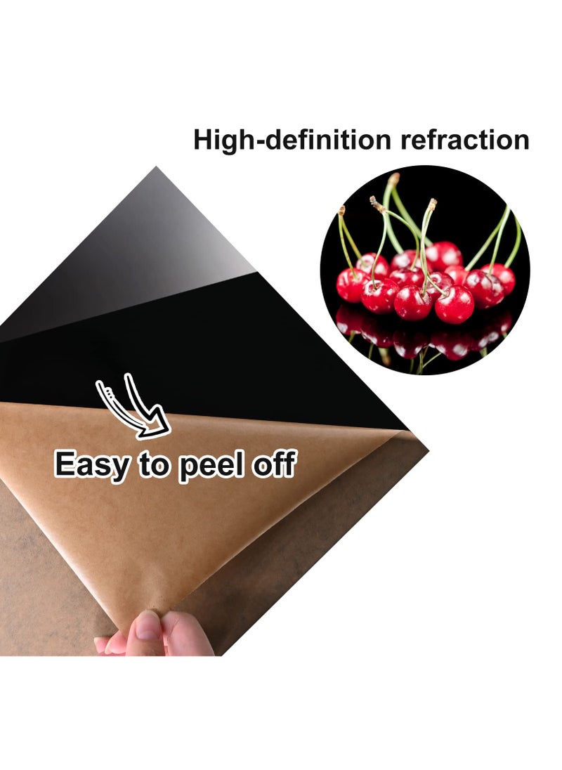 Excefore - 12x12 Acrylic Sheets, 2 Pack 0.125 inch 3mm Black Plexiglass Sheets, Black Plasitc Board with Protective Paper for DIY Project, Craft, Picture Frames, Sign, Weding invitaton - Image 1