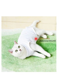 Excefore Cat Recovery Suit, Cat Professional Surgery Recovery Suit, Cat Onesie for Cats After Surgery, Surgical Abdominal Wound Skin Diseases E-Collar Alternative Wear, Pajama Suit (Grey, Medium)  - Image 5