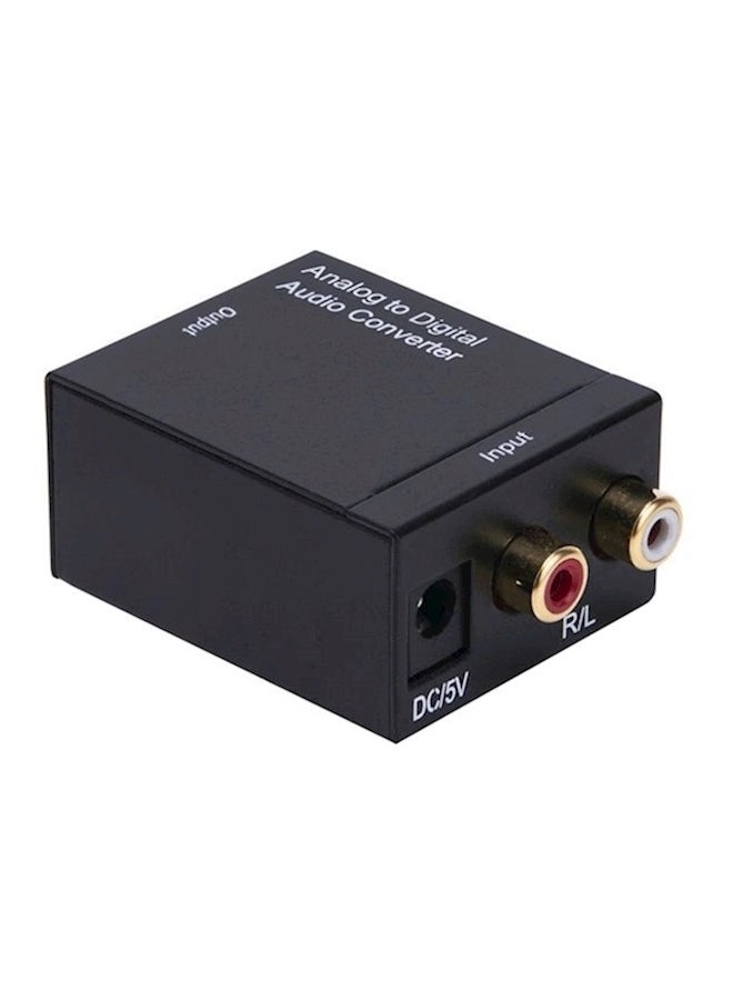 Analog To Digital Optical RCA Converter/Adapter Black - Image 1