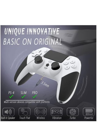 وحدة تحكم ألعاب لاسلكية متوافقة مع PS4/Slim/Pro/PC، بطارية مدمجة قابلة لإعادة الشحن بسعة 800 مللي أمبير، توربو للتحكم في الحركة بستة محاور - view 4