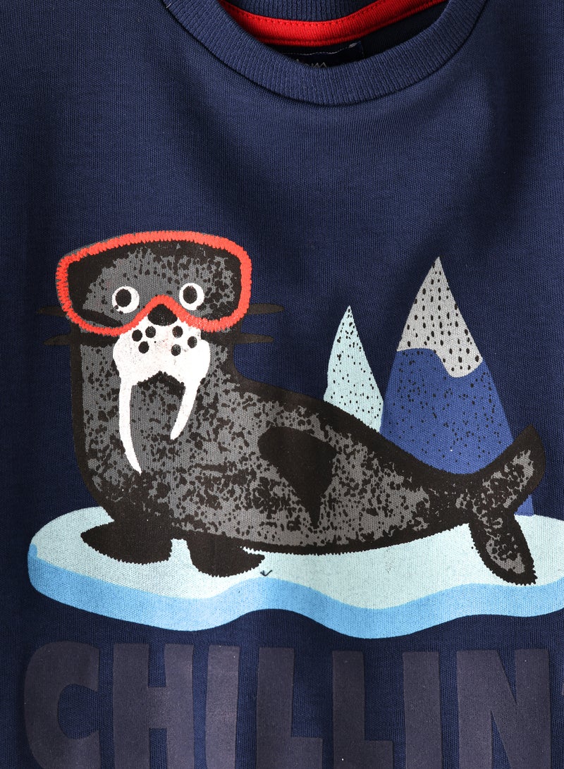 JAM Boys' 'Chillin' Walrus Graphic Long-Sleeve Tee - Image 3