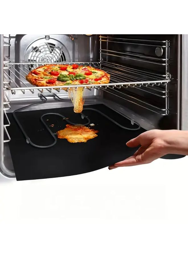 1pc Thick Non Stick Oven Liner Mat for Electric Gas Ovens Dishwasher Safe - Image 1