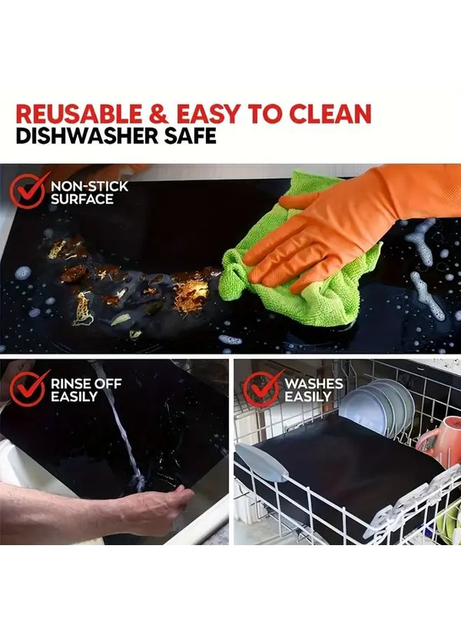 1pc Thick Non Stick Oven Liner Mat for Electric Gas Ovens Dishwasher Safe - Image 4