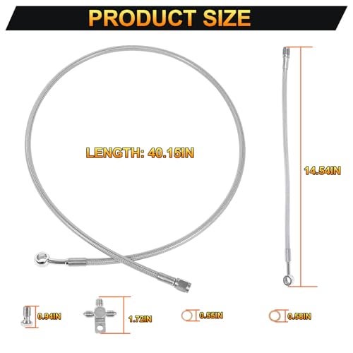 YMT Front Brake Line Kit 3line +2 inch Extended A-arms Fits for Yamaha Banshee 350 1987-2015 - Image 4