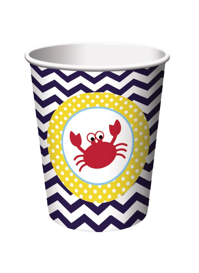 CREATIVE CONVERTING Creative Converting 8 Count Ahoy Matey HotCold Paper Cups 9Ounce 