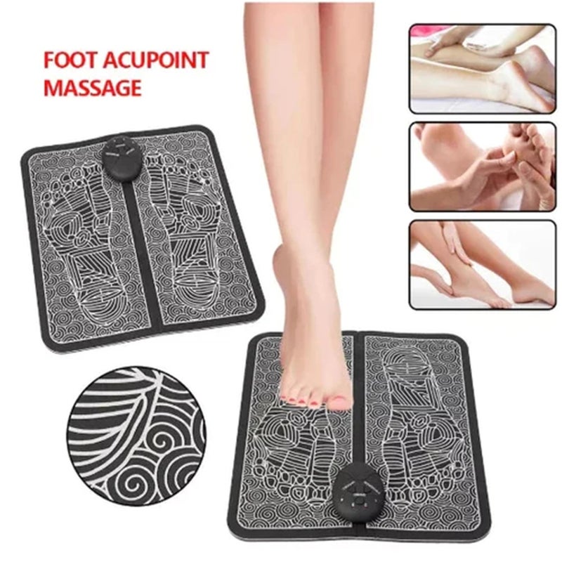 EMS Pulse Foot Mat Electric Foot Massager Pad Battery Powered Foot Circulation Massager Relief Pain Relax Lightweight for Hiking - Image 1
