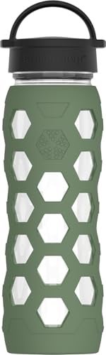 LIFEFACTORY 22oz Bottle Classic Cap Hex Olive - Image 1