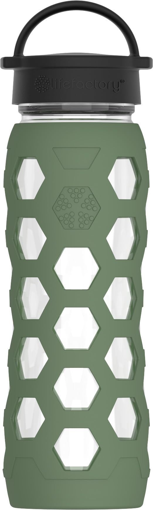 LIFEFACTORY 22oz Bottle Classic Cap Hex Olive - Image 2