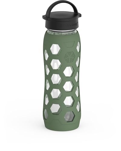 LIFEFACTORY 22oz Bottle Classic Cap Hex Olive - Image 3