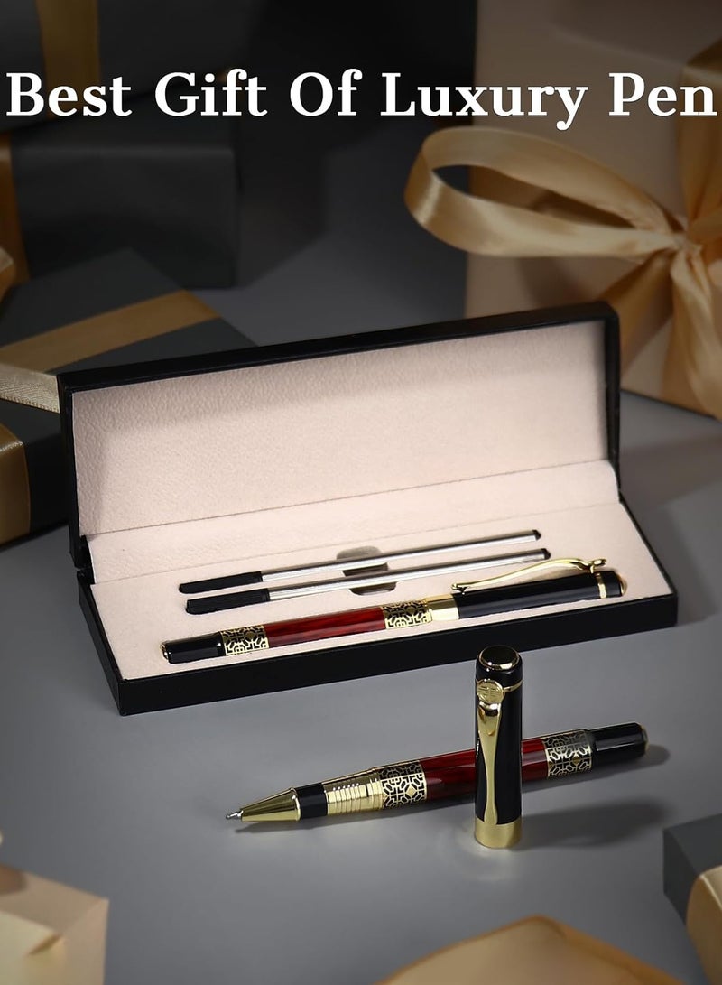 MAOGEDA Luxury Pen, Ballpoint Pen Black Refill, Business Pens, Best Ball Pen Gift Set for Men and Women, Professional Executive, Office, Nice Pens Classy Gift Box(Red) - Image 2
