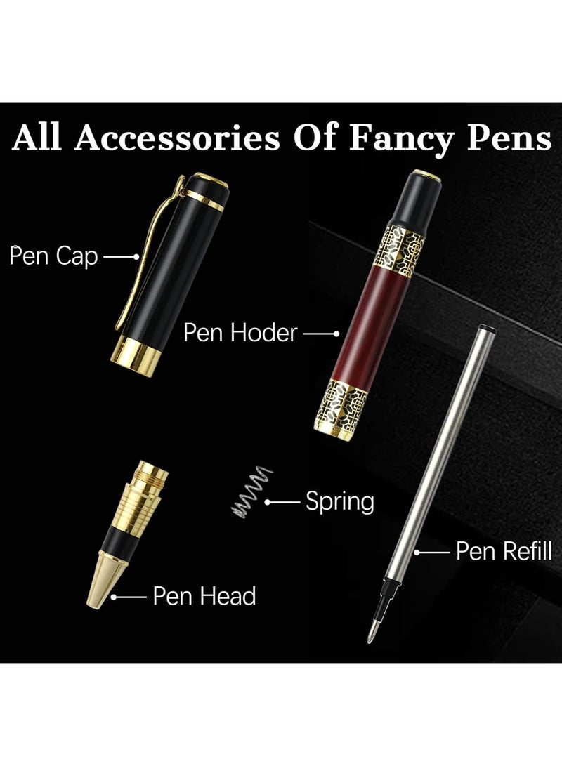 MAOGEDA Luxury Pen, Ballpoint Pen Black Refill, Business Pens, Best Ball Pen Gift Set for Men and Women, Professional Executive, Office, Nice Pens Classy Gift Box(Red) - Image 5