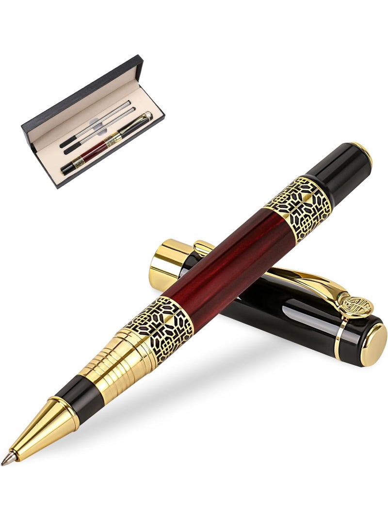 MAOGEDA Luxury Pen, Ballpoint Pen Black Refill, Business Pens, Best Ball Pen Gift Set for Men and Women, Professional Executive, Office, Nice Pens Classy Gift Box(Red) - Image 1