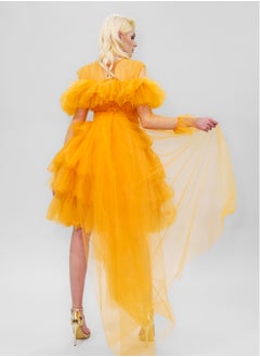 BITOLIA GALLERY Mini Orange Ballerina Tulle Dress  - Image 2