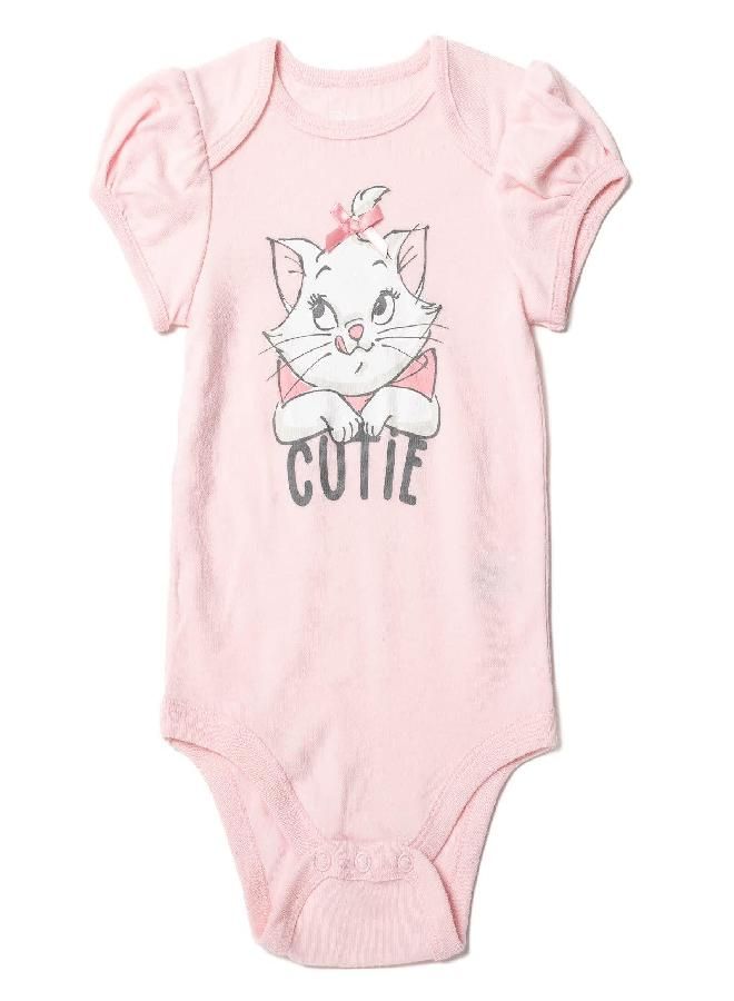 Disney Disney The Aristocats Marie Newborn Baby Boy or Girl Fleece Hoodie Bodysuit Pants Pink/White 0-3 Months  - Image 4