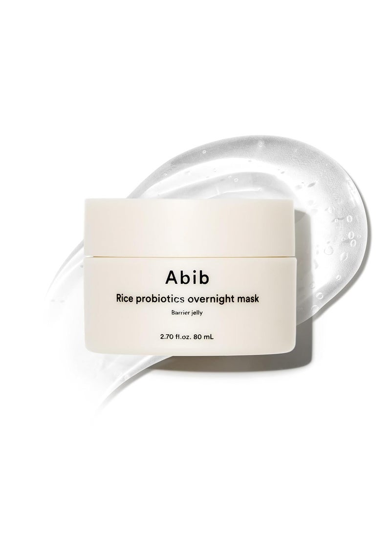 abib Rice Probiotics Overnight Mask Barrier Jelly 2.7 fl oz I Moisturizer for Slugging Intensive Hydrating Nourishing Face Sleep Sleeping Mask for Korean Skin Care jelly eye cream clay mask glass skin  - Image 1