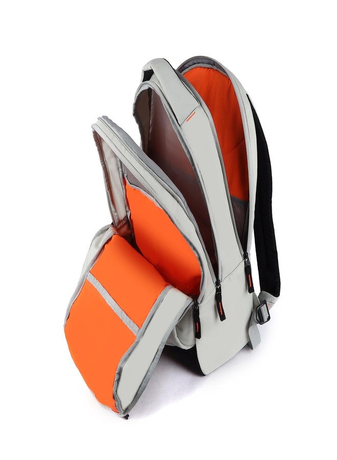 Gear Rockstar 34L Large Water Resistant 5 Compartment School Backpack/College Bag for Boys/Girls/Men/Women (Light Grey) - Image 5